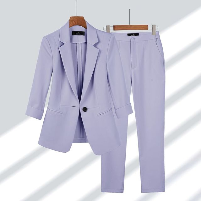 Orvella | Women Blazer Set with Tailored Fit and Matching Pants