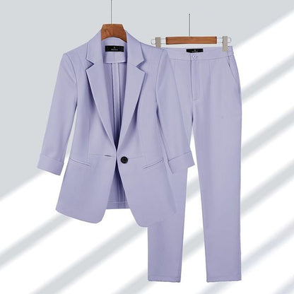 Orvella | Women Blazer Set with Tailored Fit and Matching Pants