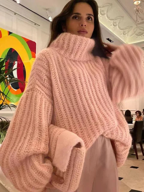 Anna | Women's Elegant Oversized Turtleneck Sweater