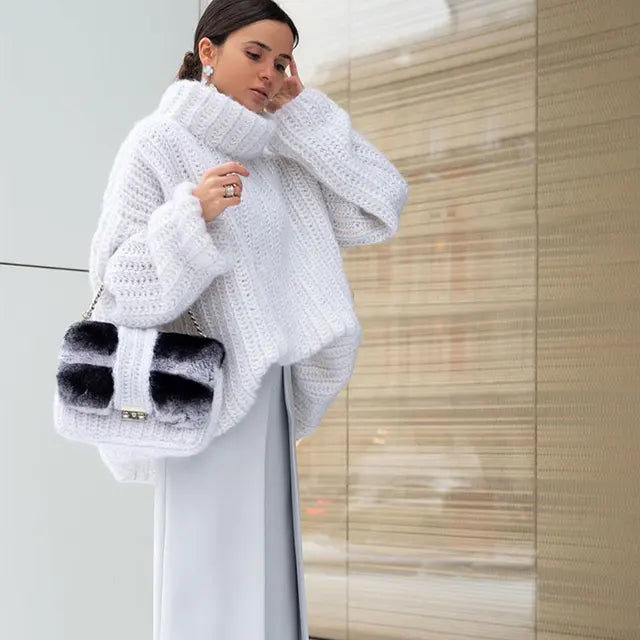 Anna | Women's Elegant Oversized Turtleneck Sweater