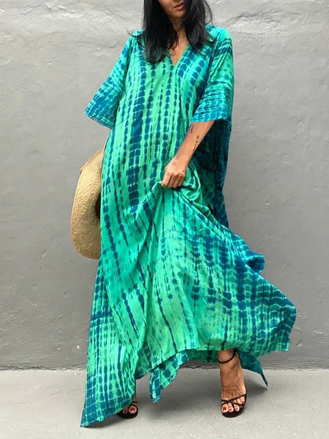 Kaia | Women maxi dress with caftan style and loose fit
