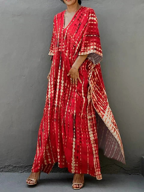 Kaia | Women maxi dress with caftan style and loose fit
