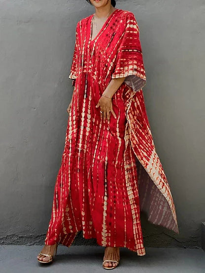 Kaia | Women maxi dress with caftan style and loose fit