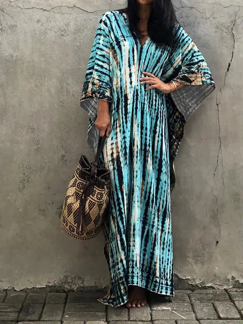 Kaia | Women maxi dress with caftan style and loose fit