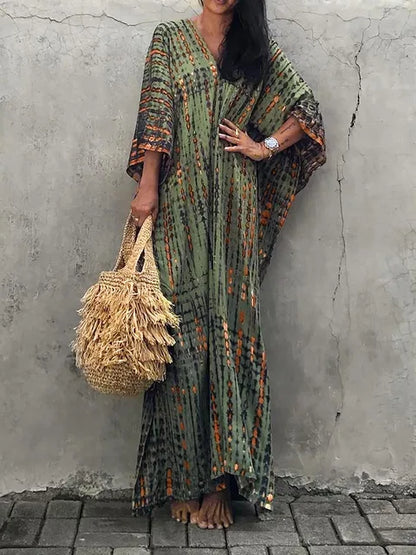 Kaia | Women maxi dress with caftan style and loose fit