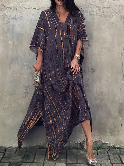 Kaia | Women maxi dress with caftan style and loose fit