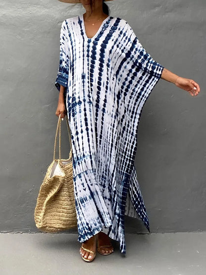 Kaia | Women maxi dress with caftan style and loose fit