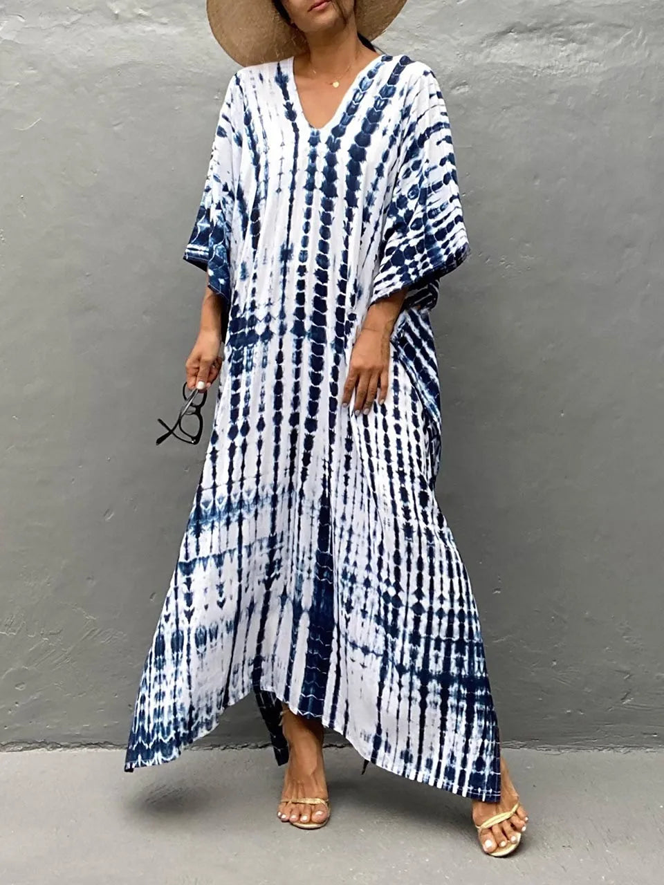 Kaia | Women maxi dress with caftan style and loose fit