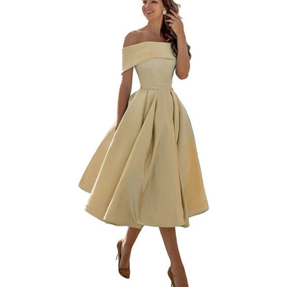 Paisley | Women’s off shoulder cocktail midi dress