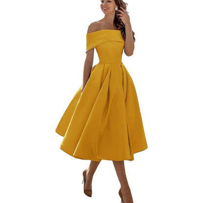 Paisley | Women’s off shoulder cocktail midi dress