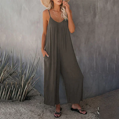 Lily | Women's Casual Wide Leg Summer Jumpsuit with Pockets