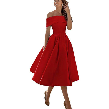 Paisley | Women’s off shoulder cocktail midi dress