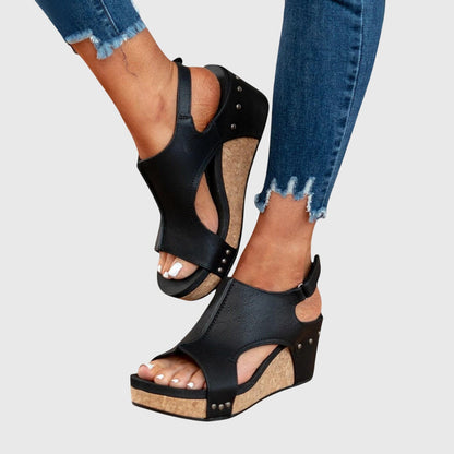 Calista | Women's orthopedic platform sandals with open toe