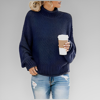 Ashley | Chunky Knit Pullover with High Neck