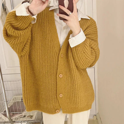 Janet | Women's Oversized Knit Cardigan with Buttons