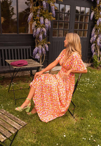 Sarah | Women’s floral maxi dress with flowing summer fit