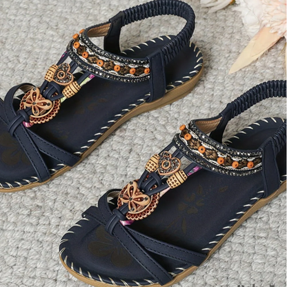 Ellie | Stylish Sandals with Beaded Strap Design