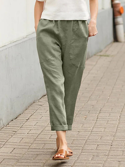 Arlette | Women’s Relaxed Mid-Rise Tapered Trousers | Comfortable