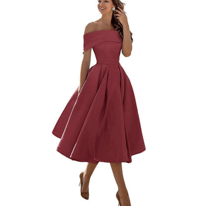 Paisley | Women’s off shoulder cocktail midi dress