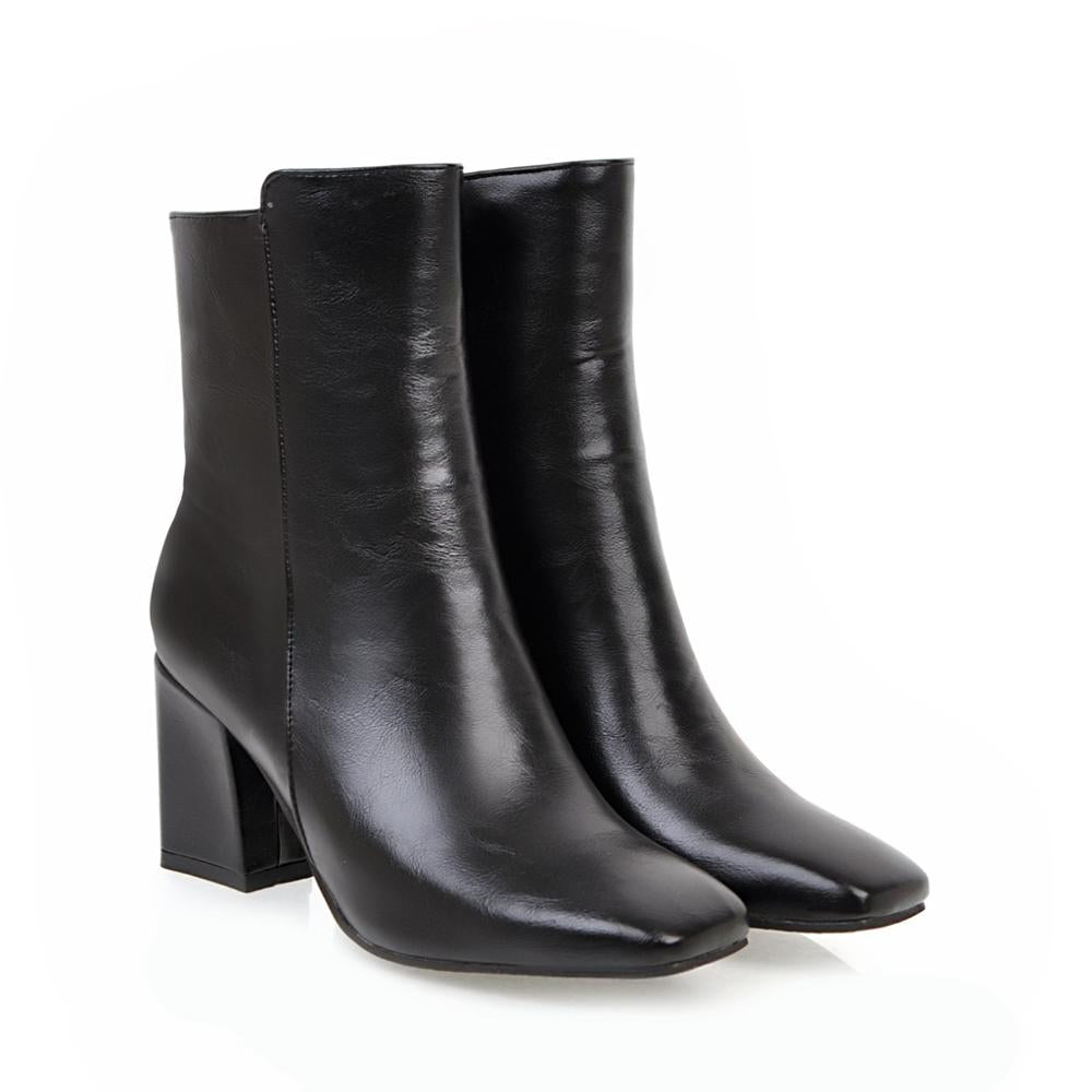 Abigail | High-Heeled Ankle Boots with Block Heel
