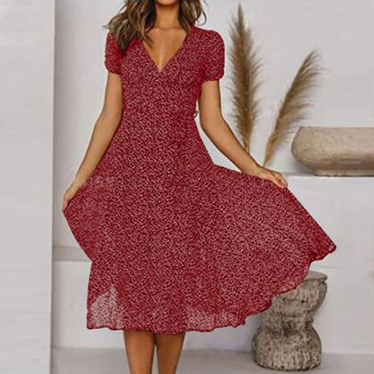 Halina | Women’s Lightweight Floral Midi Dress | Comfortable