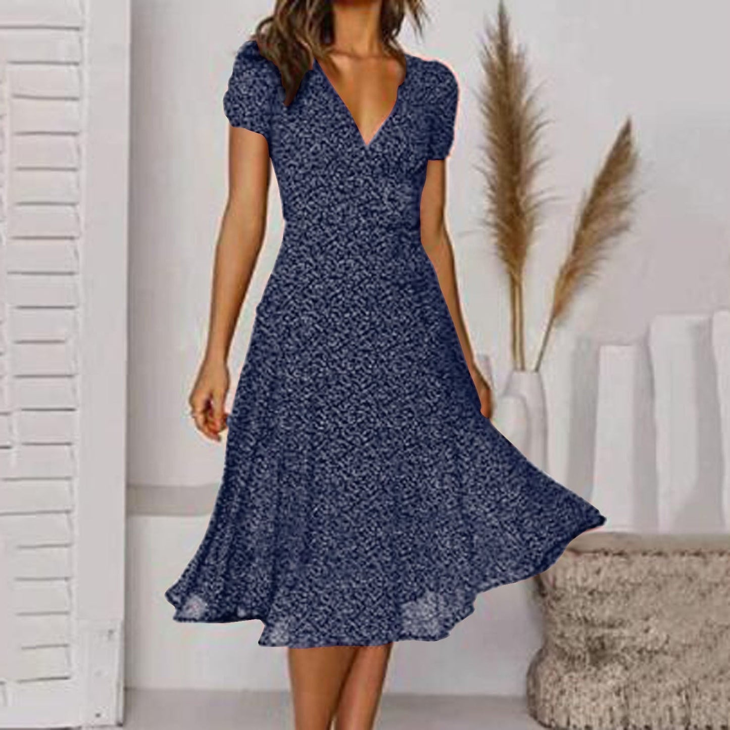 Halina | Women’s Lightweight Floral Midi Dress | Comfortable