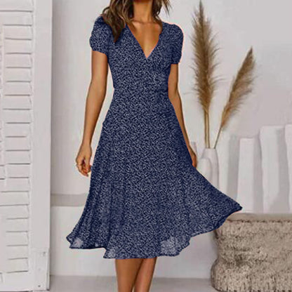 Halina | Women’s Lightweight Floral Midi Dress | Comfortable