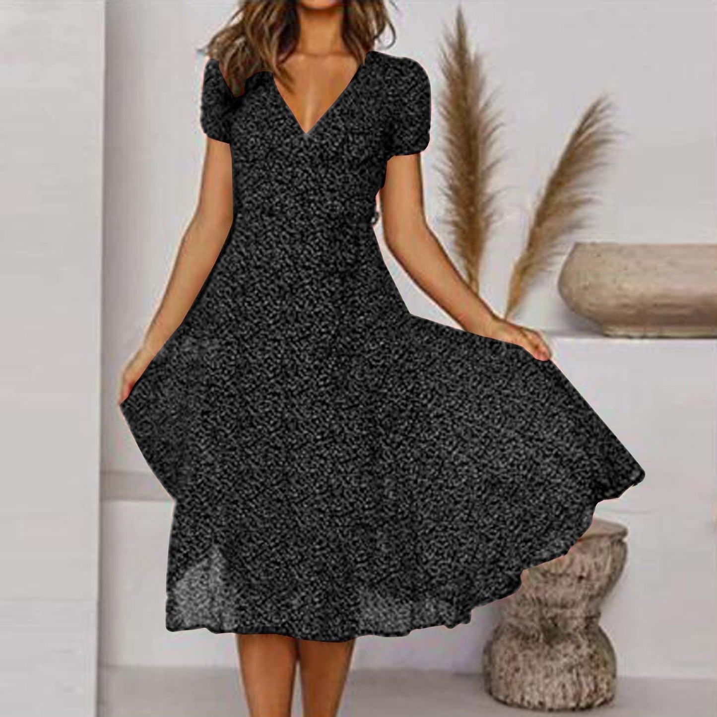 Halina | Women’s Lightweight Floral Midi Dress | Comfortable