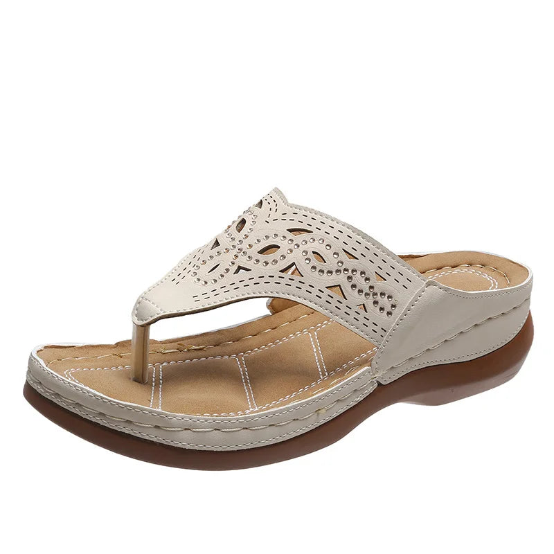 Talia | Orthopedic Toe Post Sandals with Cutout Detail