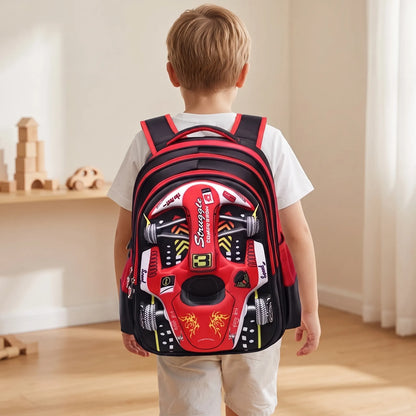 Declan | Kids' Racing Backpack with Spacious Storage for School Adventures