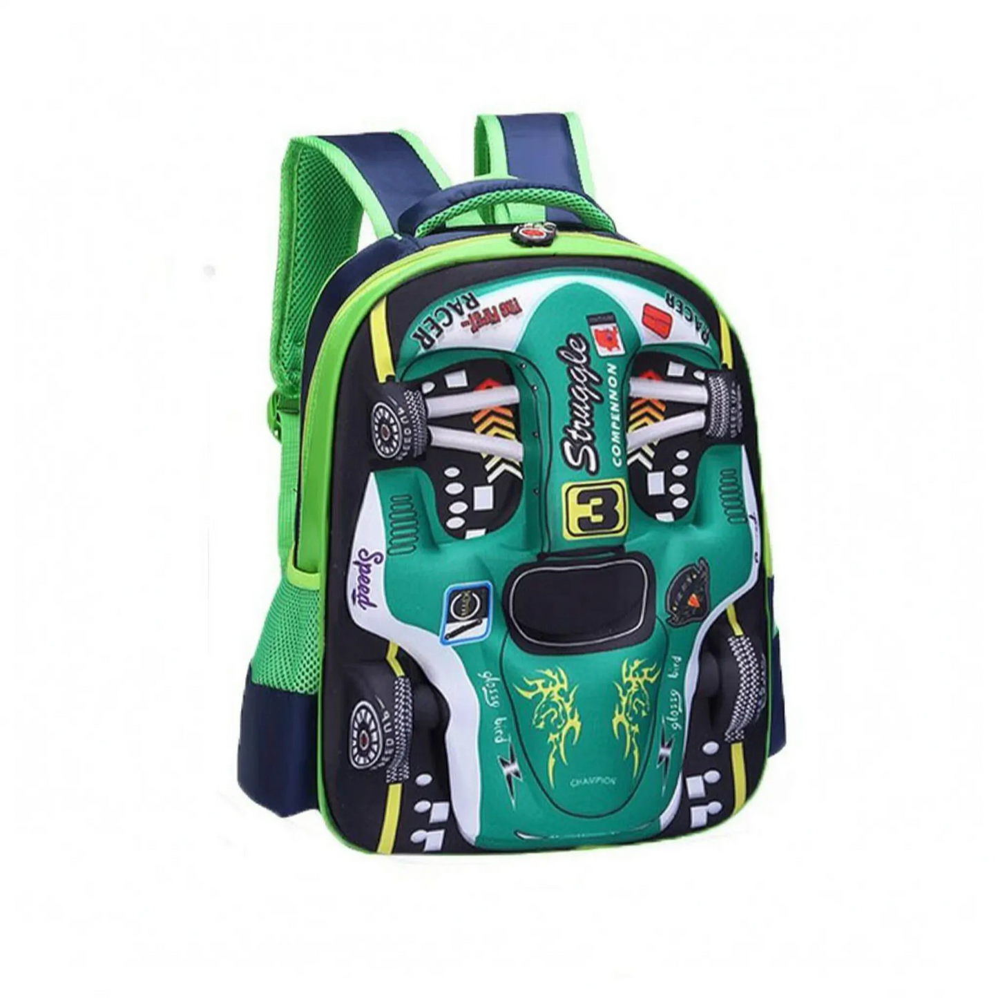Declan | Kids' Racing Backpack with Spacious Storage for School Adventures