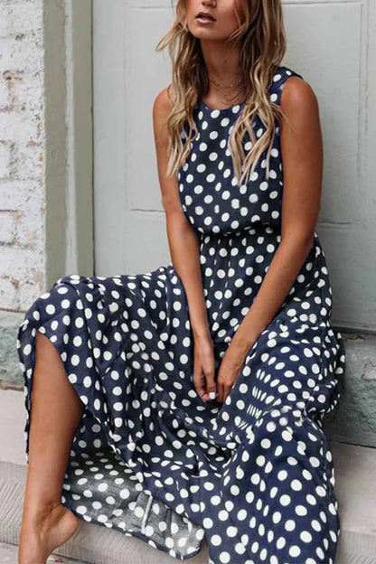 Perla | Women’s Modern Sleeveless Maxi Dress with Flowing Skirt
