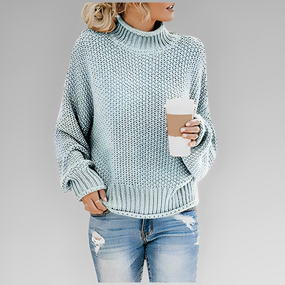 Ashley | Chunky Knit Pullover with High Neck