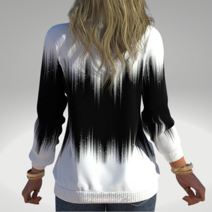 Ellie | Autumn Sweatshirt with Stand Collar and Zip Closure