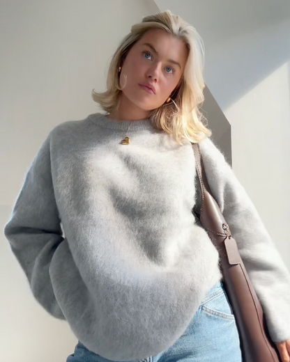 Chloe | Mohair Blend Pullover with Crew Neck