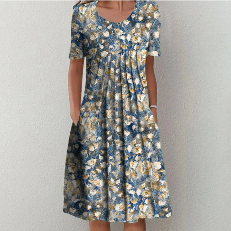 Madison | Women’s Stylish Floral Midi Dress With Pockets