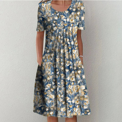 Madison | Women’s Stylish Floral Midi Dress With Pockets