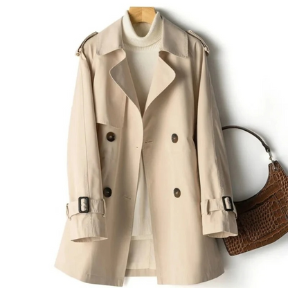 Cynthia | Women's Casual Trench Coat with Lapel Collar