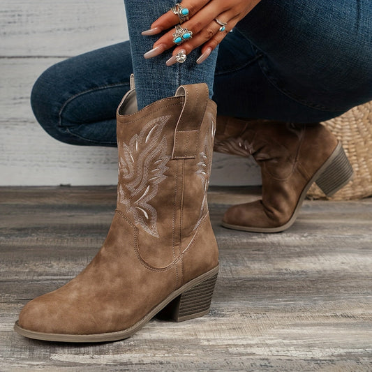 Sandra | Women's Wide Calf Western Cowboy Boots