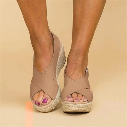 Thalassa | Women’s Adjustable Strap Wedge Sandals | Chic