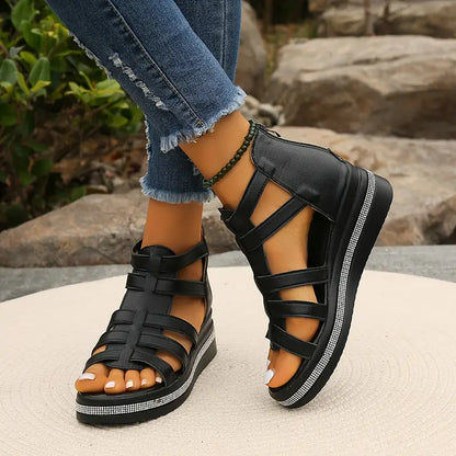 Nova | Comfort Sandals with Rhinestone Strap Design