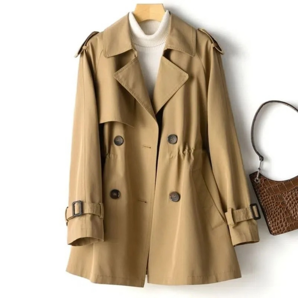 Cynthia | Women's Casual Trench Coat with Lapel Collar