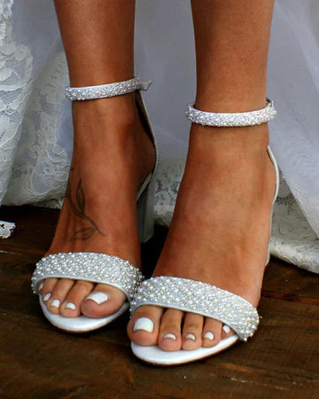 Arabella | Elegant Wedding Sandals with Ankle Strap