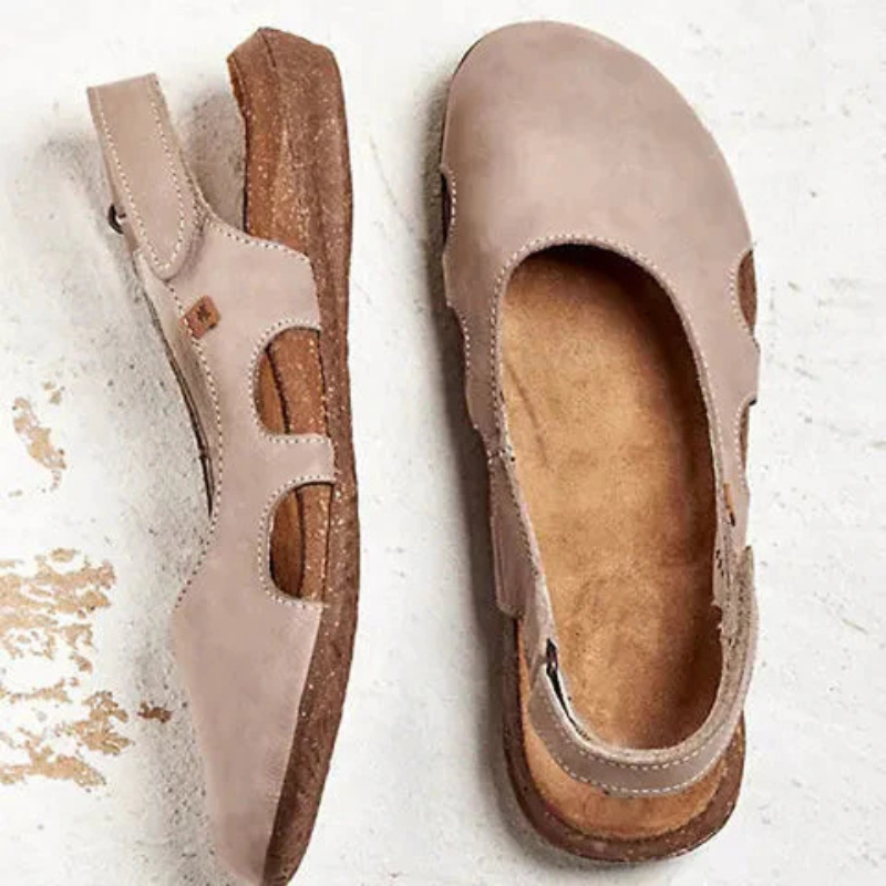 Alvera | Women Closed Toe Sandals with Cutout Design and Casual Style