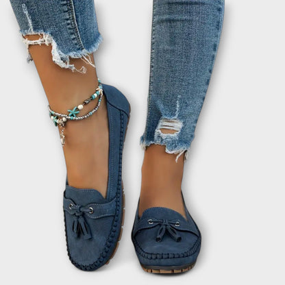 Orlina | Women Loafers with Slip On Design and Decorative Tassel Detail