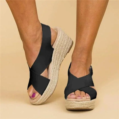 Thalassa | Women’s Adjustable Strap Wedge Sandals | Chic