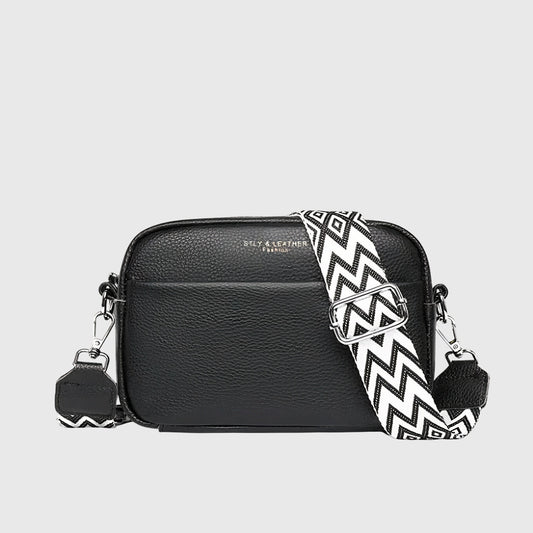 Alyssa | Women crossbody bag with patterned strap and zip closure
