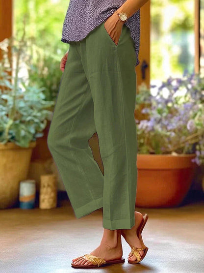 Kalina | Women’s Soft Fabric Straight-Leg Pants | Comfortable