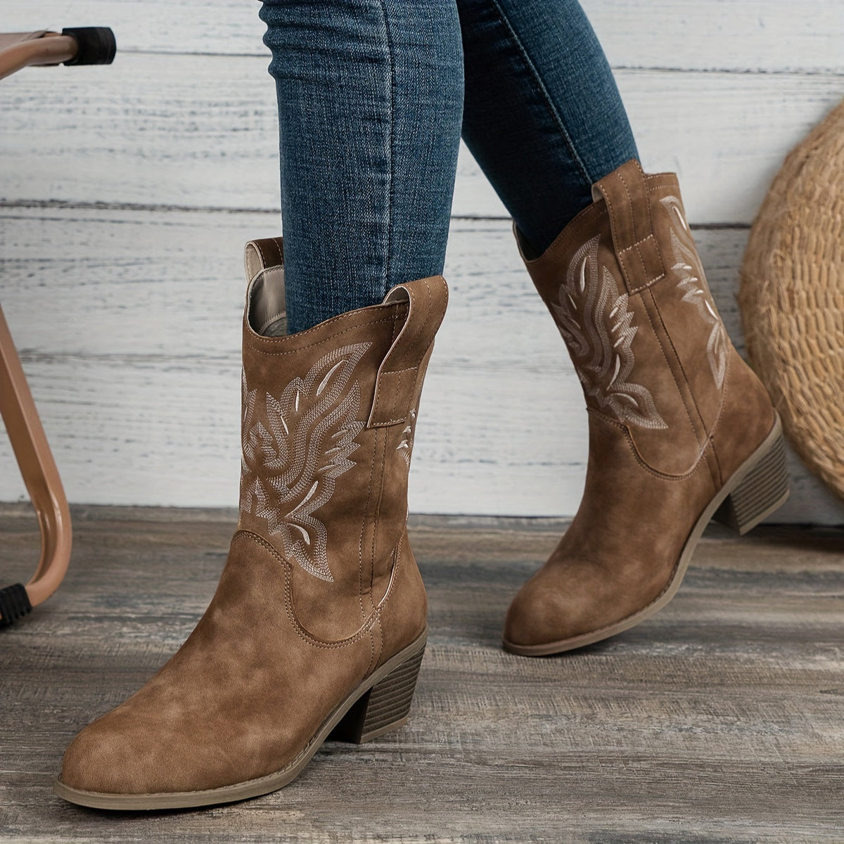 Sandra | Women's Wide Calf Western Cowboy Boots
