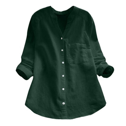 Liora | Women blouse with button front and relaxed fit design